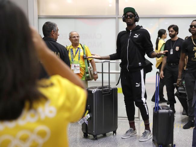 Bolt arrives in Rio