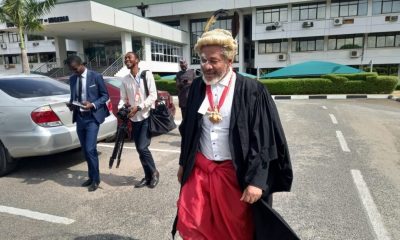 human rights lawyer attends Supreme Court proceedings in traditional worshippers’ attire