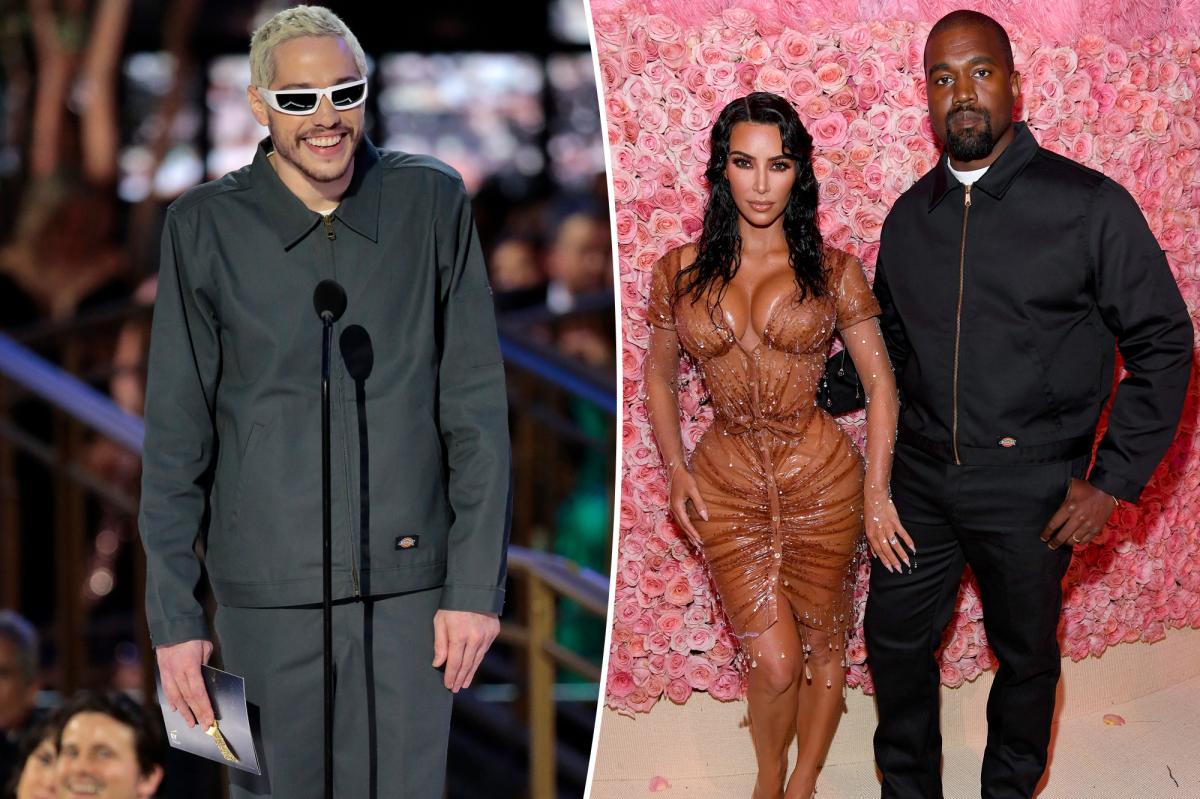 Pete Davidson copies Kanye West’s Met Gala look at Emmys 2022