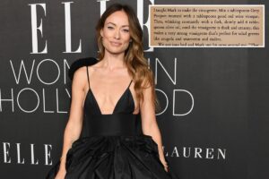 Olivia Wilde shares where she got her salad dressing recipe from