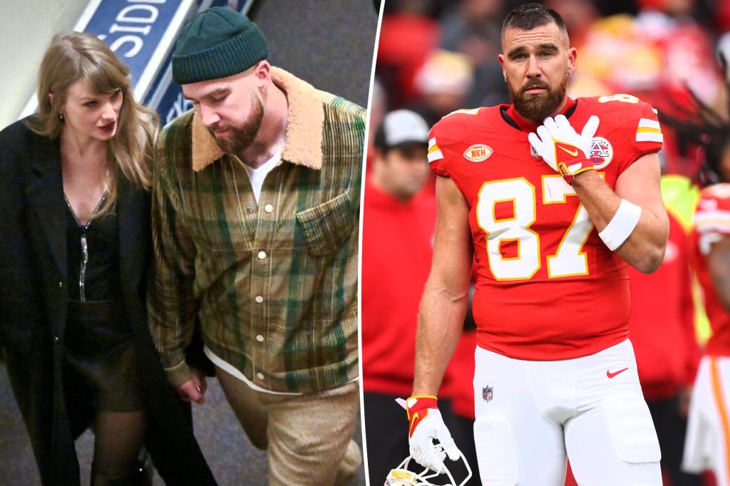 Taylor Swift, Travis Kelce hold hands after Chiefs' Christmas loss